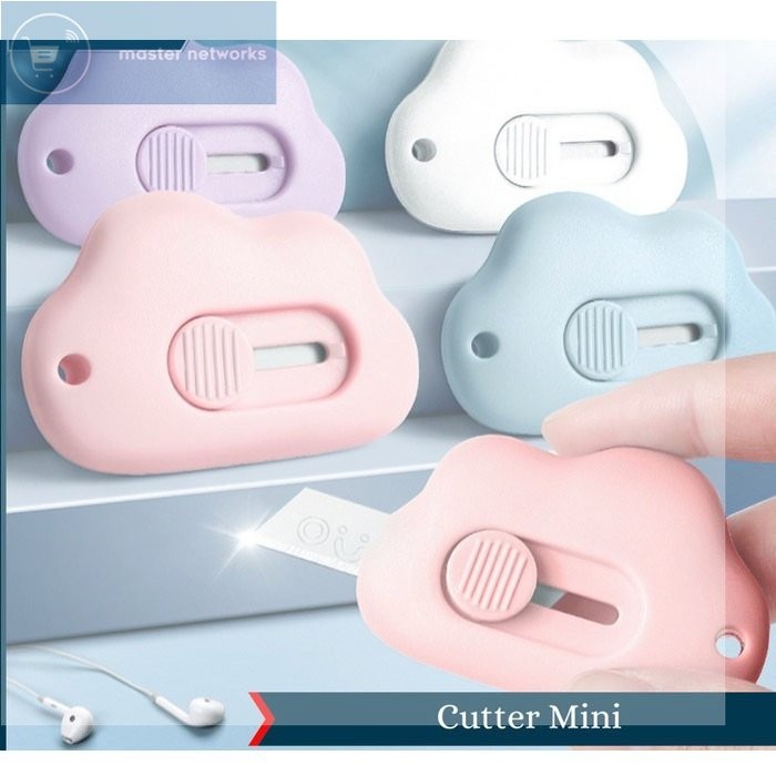 

Pisau Cutter Mini Bentuk Awan Bahan Plastik Ukuran 5.5x3.5cm