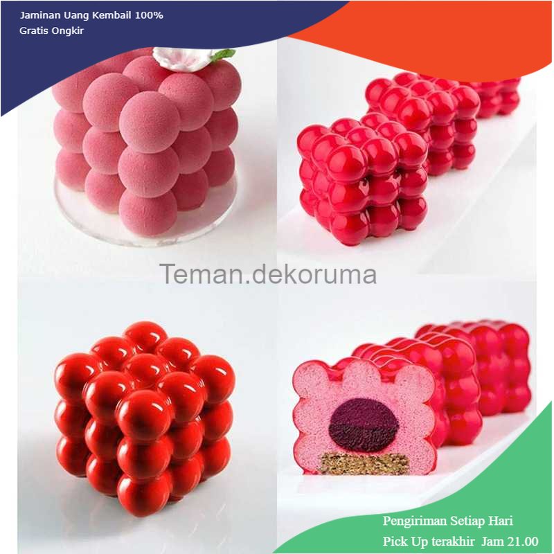 TD - DPR Miki Cetakan Kue 3D Cube Baking Cake Dessert Molds Candle Silicone - MH02