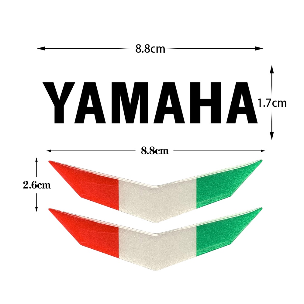 Stiker Reflektif Lem Tetes Logo Huruf Yamaha Ducati Honda Hijau Putih Merah VESPA Italy Bendera Motor Fuel Tank Cap Dekorasi Decal