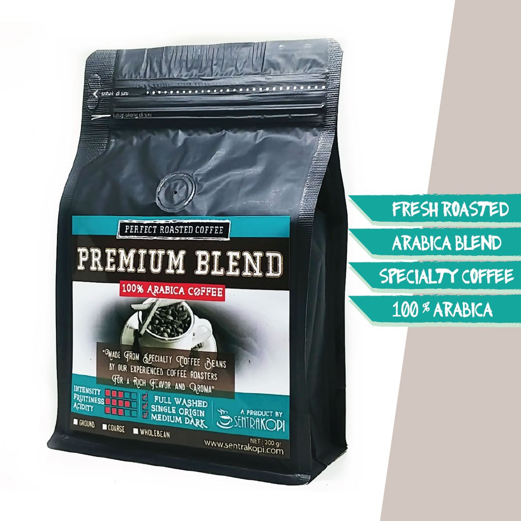 

Arabica Premium Blend 200 Gram - BUBUK / BIJI - 100% Kopi Arabika