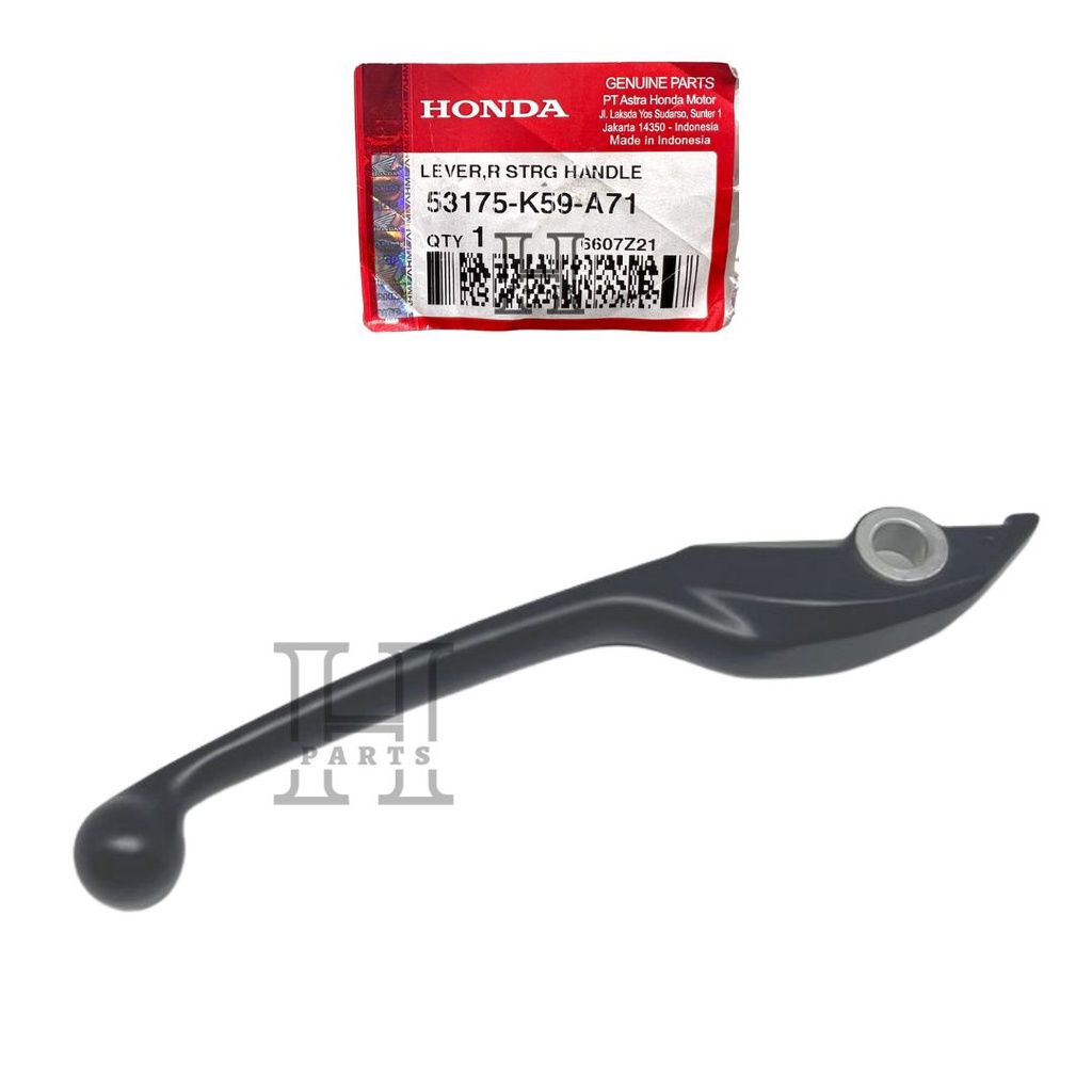 LEVER R STEERING HANDLE HENDEL REM KANAN DEPAN GENIO VARIO 125 K60R VARIO 150 K59J VARIO 160 K2S 53175-K59-A71 ASLI ORIGINAL AHM HGP HONDA