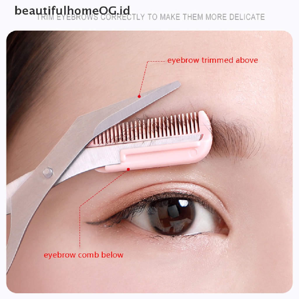 // Lebaran// Pemotong Alis Stainless Steel Trimmer Eyelash Hair Scissors Remover Shaver **
