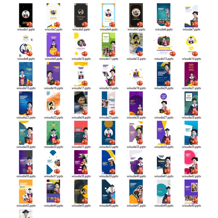 50 PowerPoint Animasi Wisuda