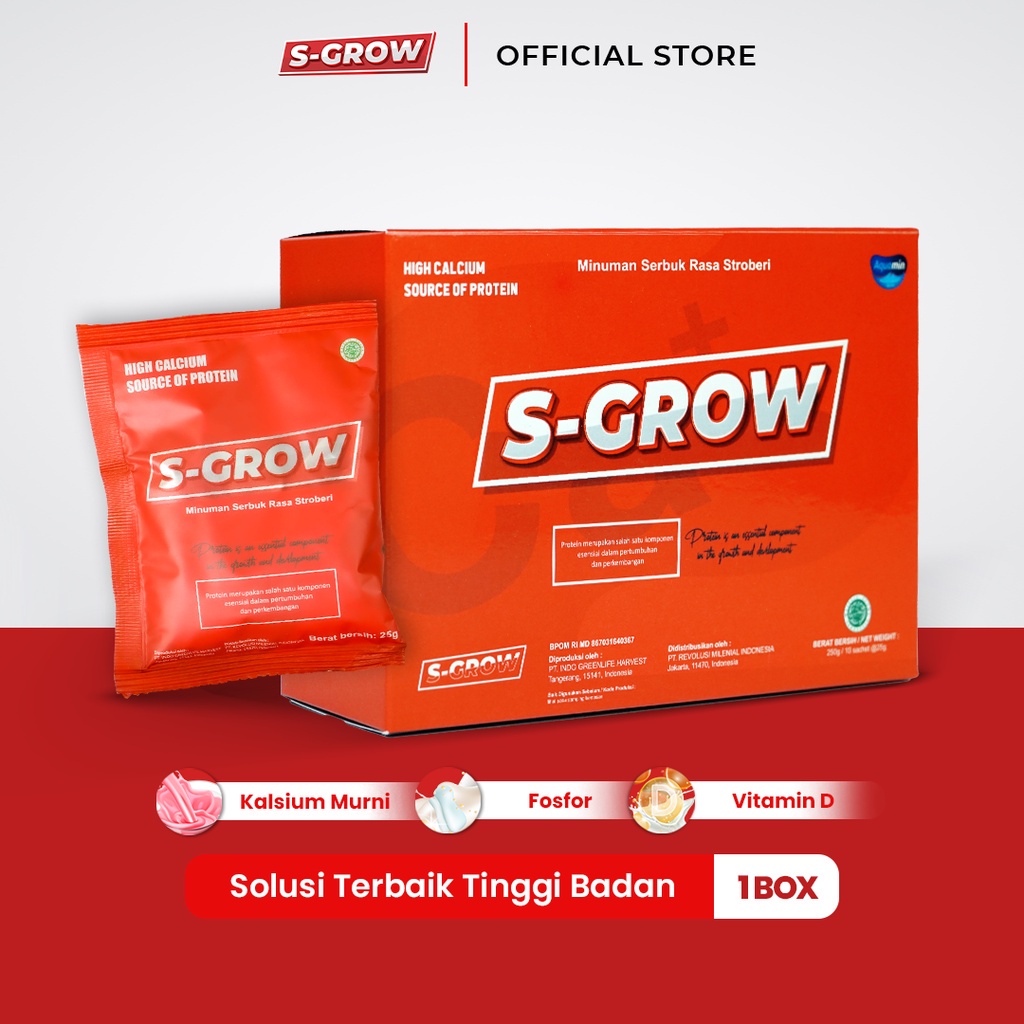 SGROW 1 BOX ( 10 Sachet ) Jaminan Asli [DISKON]