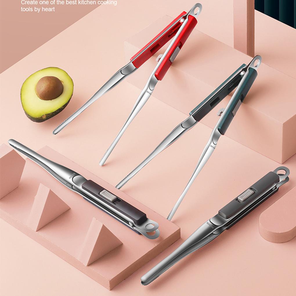 Klip Makanan Penjepit Makanan Penutup Barbekyu Tong Gigi Gergaji Roti Dapur Gadget Anti Selip Pemanas-resistance Thicken Grip Steak Tweezer