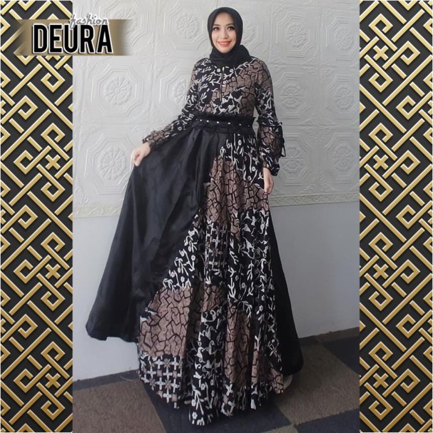 DEURA FASHION - Gamis Lebaran Deura ED12 / Gamis Deura Terbaru / Gamis Pesta Mewah