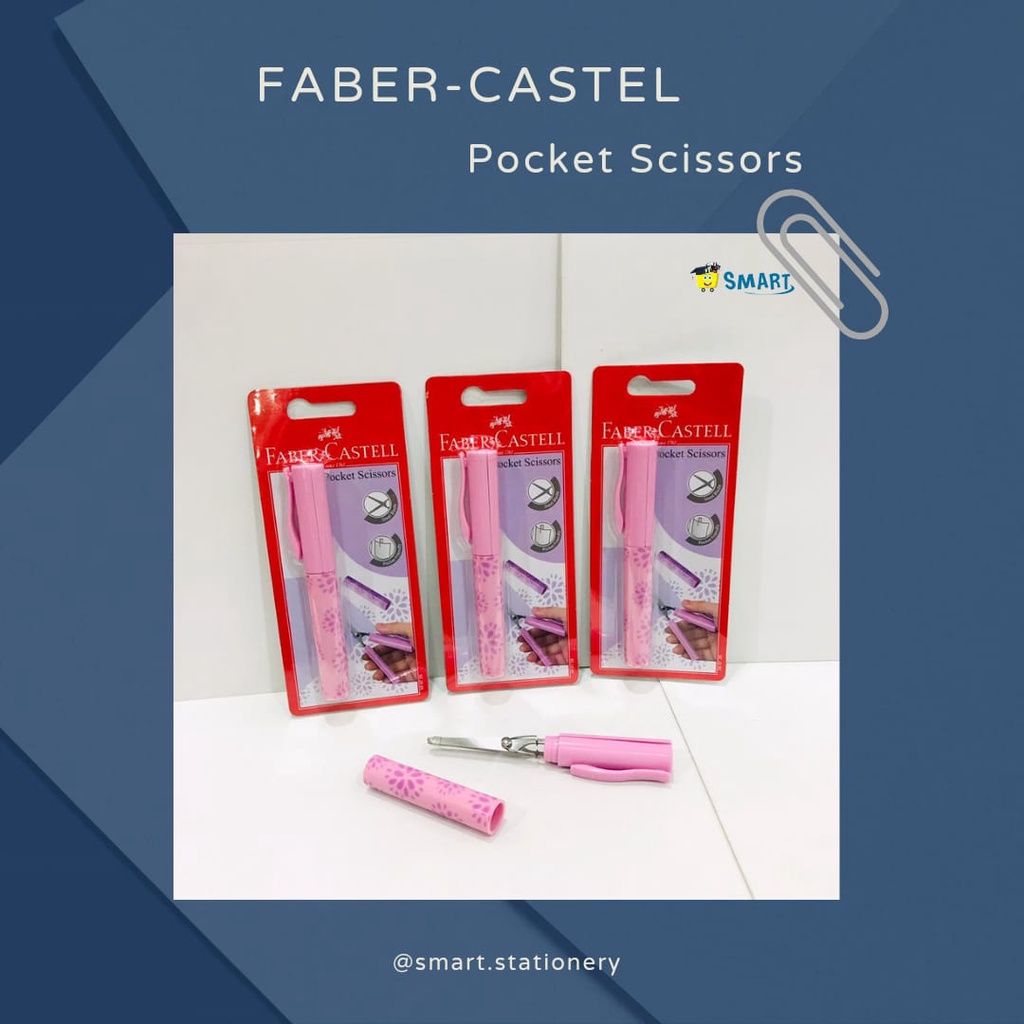 

FABER-CASTELL POCKET SCISSORS PINK