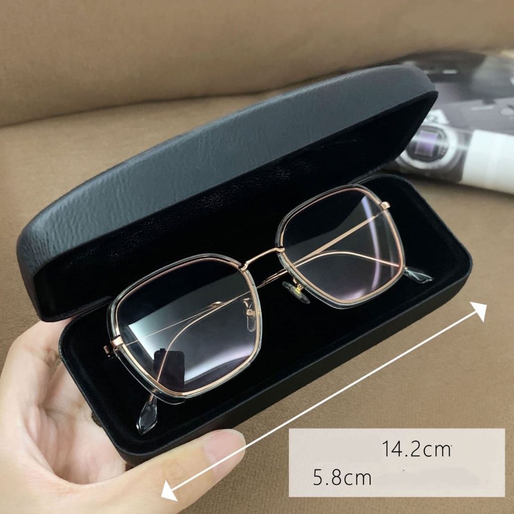 kotak kacamata Sunglass/ Kotak Kacamata wadah Besar Tempat Penyimpanan Kacamata Black / BS