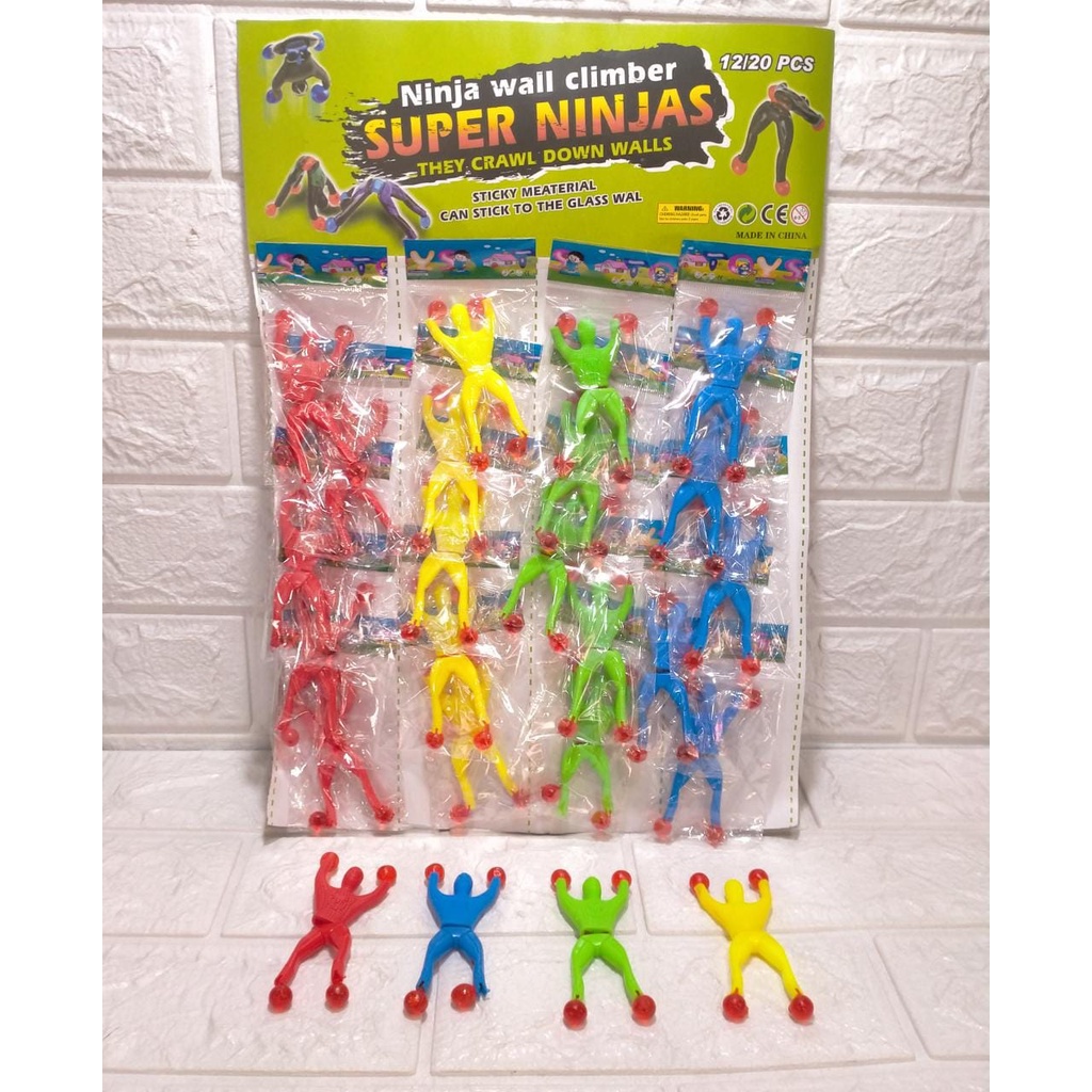 Mainan Super Hero Ninja Wall Climber/Bisa Nempel Di Dinding PER Pcs