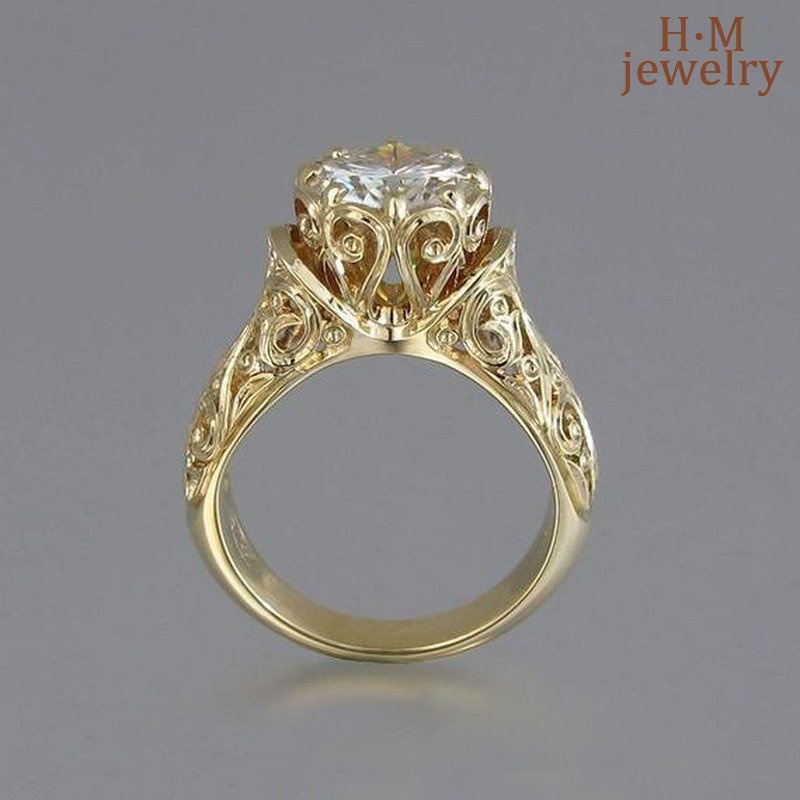 Cincin Berlian Model Baru Jari Emas 18K