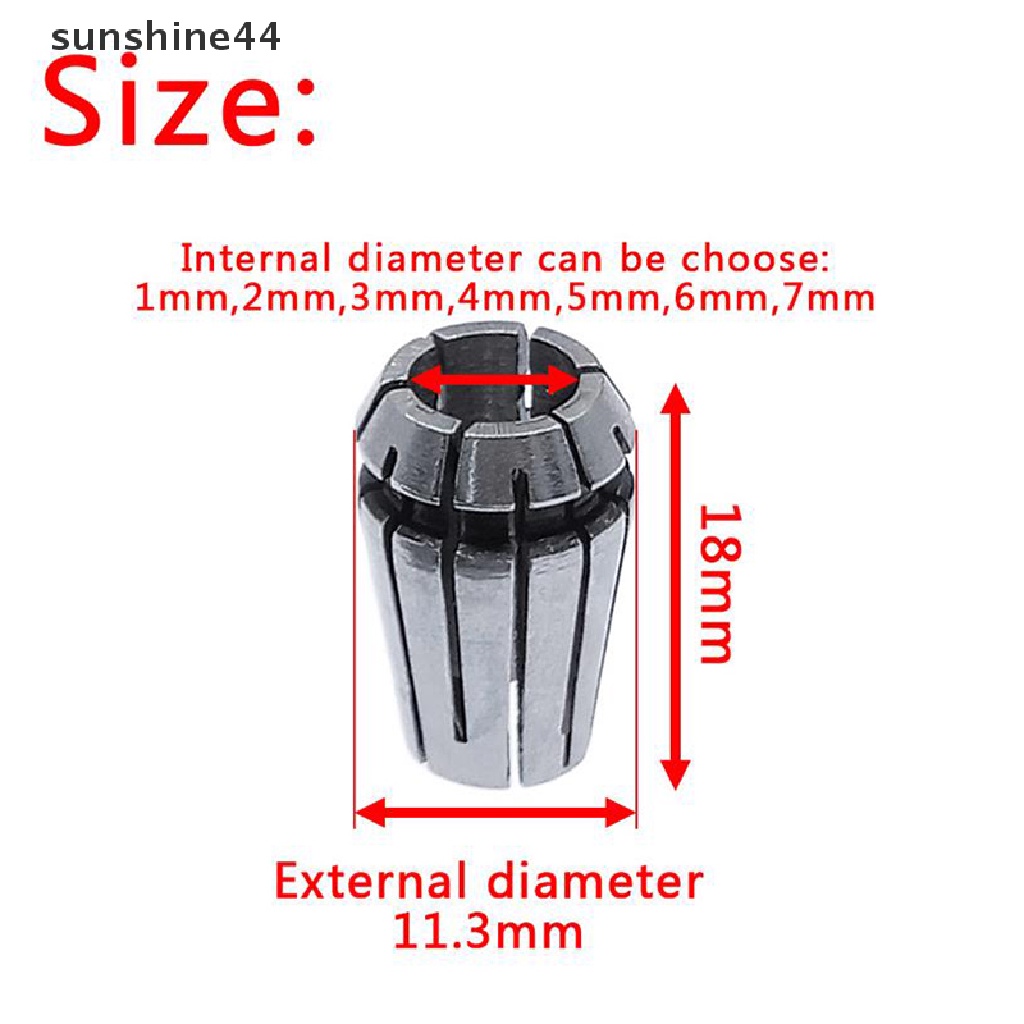 Sunshine ER11 Spring Collet Chuck Set Untuk Alat Bubut Milling CNC Mesin Ukir ID