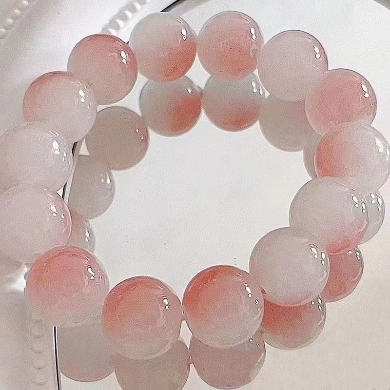Gelang Manik-Manik Geometris Multi Warna Transparan Es Korea Untuk Anak Perempuan