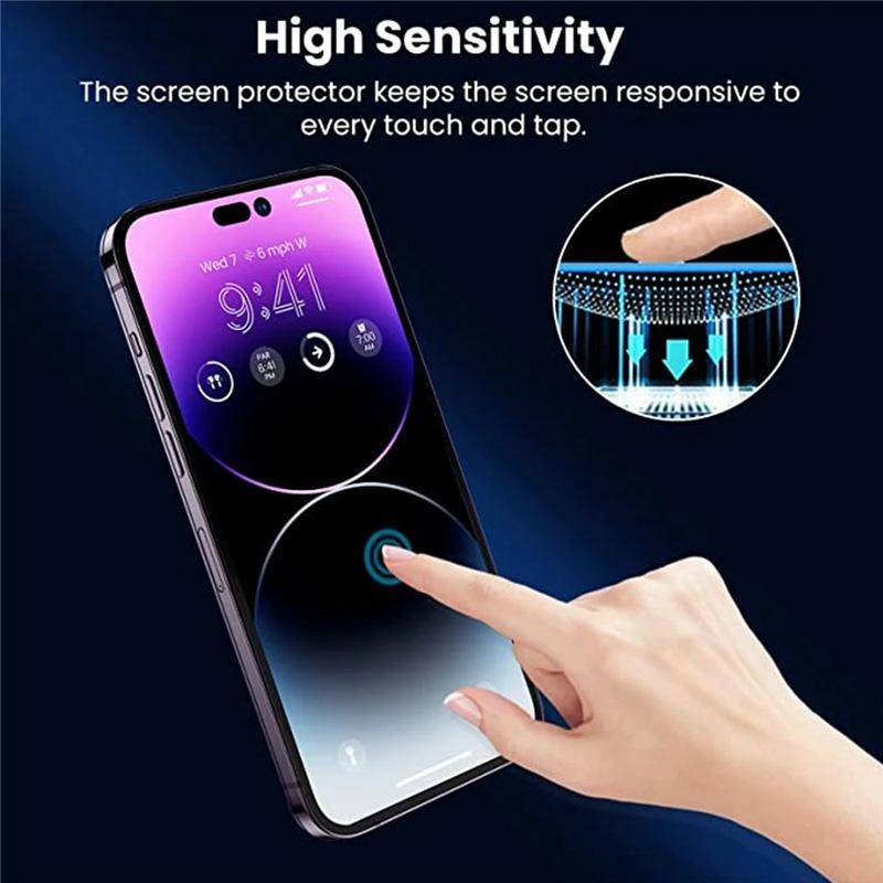 2in1 Tempered Glass Untuk Iphone14 13 12 11 Pro MAX Plus Mini Pelindung Layar HD Clarity Anti Fingerprint Gores Film Depan Belakang Untuk iPhone 14Plus 13Mini 12Mini