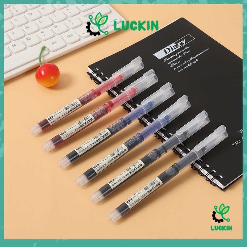 

Luckin High capacity Pena Gel Cepat Kering Tip Mini 0.5mm Pena Roller Pen / Pena Pulpen Tinta Cair Tip Jarum