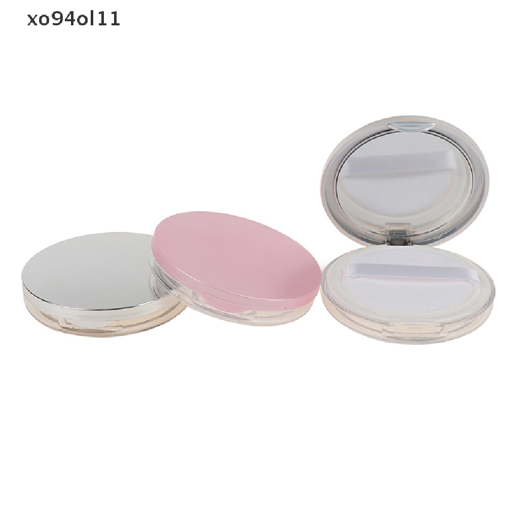 Xo Ayakan Kosmetik Kosong Portabel Wadah Toples Longgar Kotak Puff Case Dengan Cermin OL