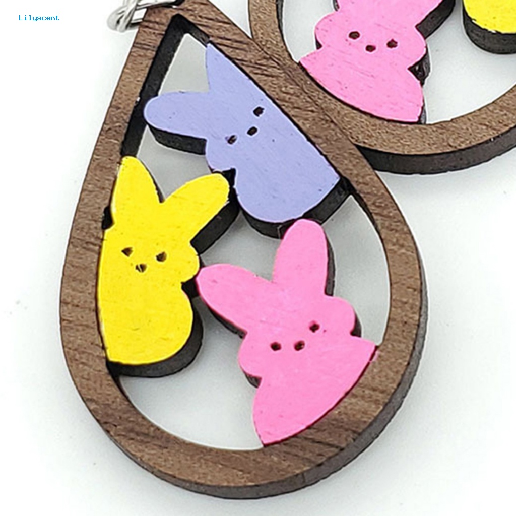 Lilyscent 1pasang Anting Wanita Anti Luntur Untuk Paskah Likeable Bunny Rabbit Hook Earrings Nyaman Dipakai