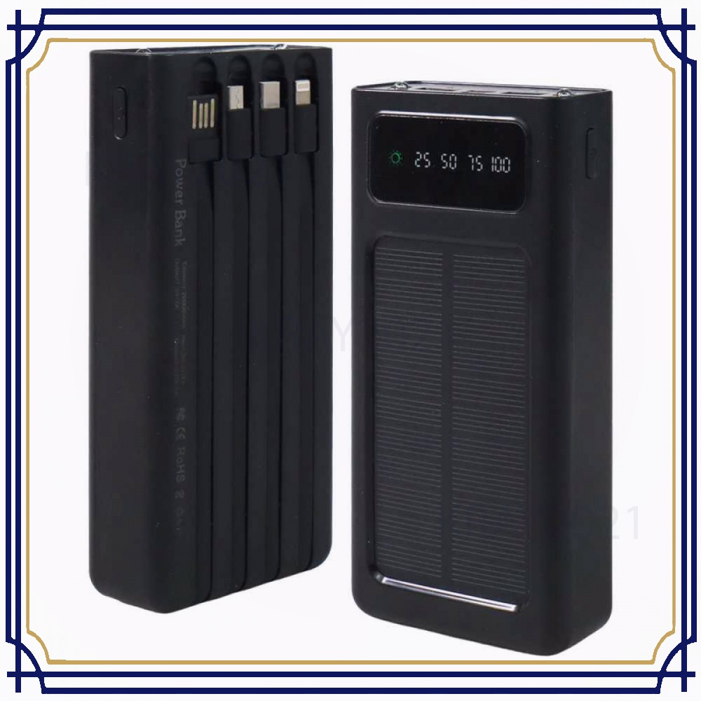 Power Bank Solar 2Port 20000mAh Micro+Lightning+Type C -SP968