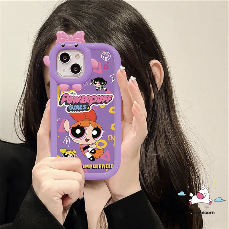 IPHONE Casing Lensa Monster Kecil Ikatan Simpul 3D Lucu Kompatibel Untuk Iphone11 Pro Max 7Plus 8Plus XR 14 13 12 Pro Max8 7 6s 6 Plus XS Max X SE 2020 Kartun Gadis Super Lembut Tpu Penutup Belakang