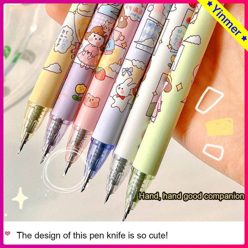 

COD✨ Mini Cutter Pen Cutter Stike Kartun Lucu Mini pulpen Cutter Pena Pisau Stiker-Yinmer