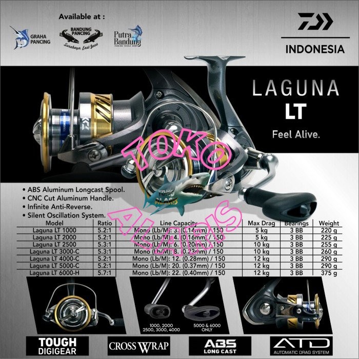 REEL DAIWA MURAH LAGUNA LT - 1000