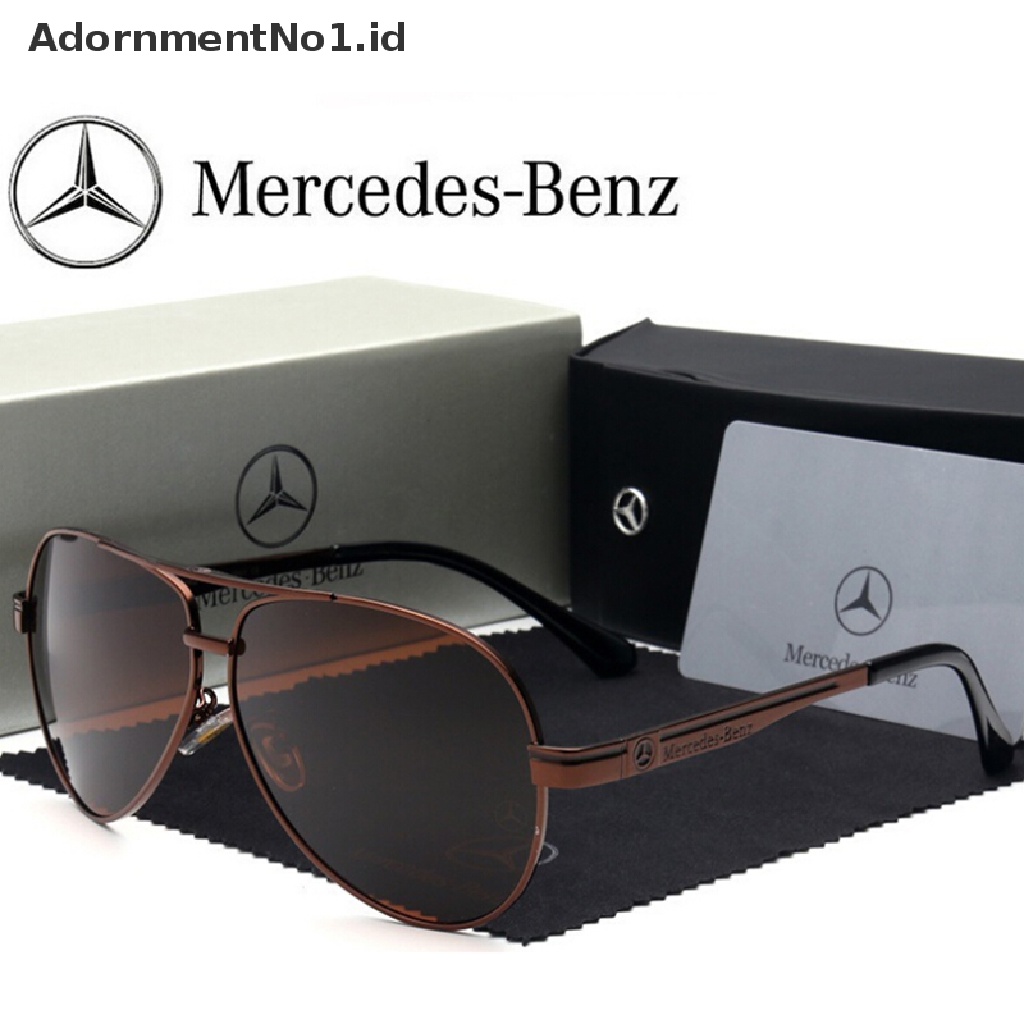 [AdornmentNo1] Mercedes Benz Kacamata Polarized Vintage Metal Frame Kacamata Casual Eyeglasses [ID]