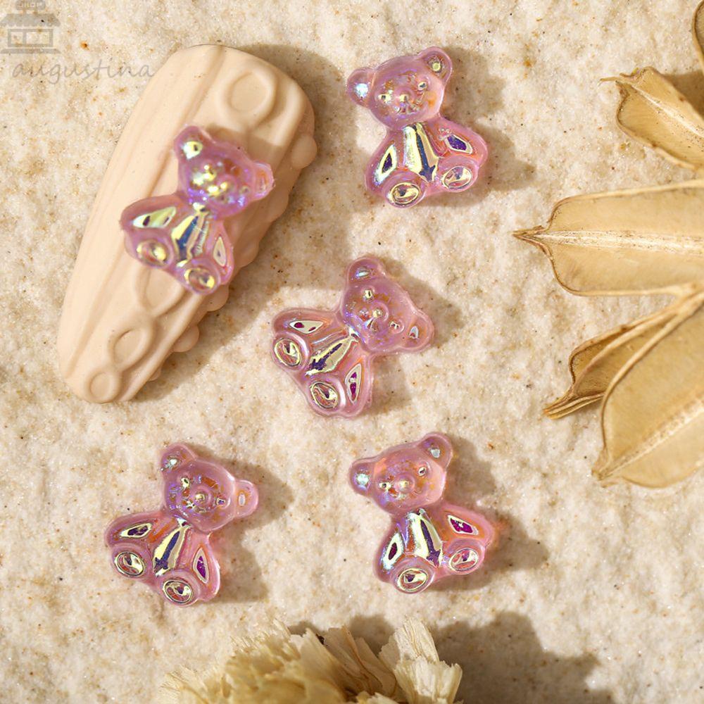 Agustinina Kartun Dekorasi Nail Art Hewan Korea Resin DIY Perhiasan Kuku