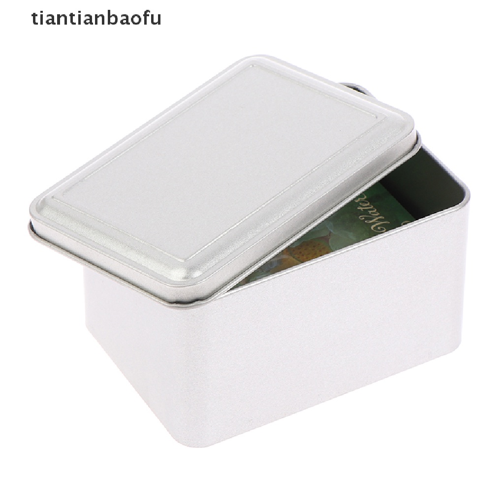 [tiantianbaofu] 110x80x65mm Tinplate Tarot Card Storage Box Koleksi Kartu Game Ramalan Butik