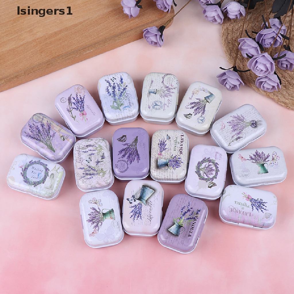 [lsingers1] Lavender mini box Sealed jar packing Kotak Perhiasan candy box Penyimpanan Kecil Butik