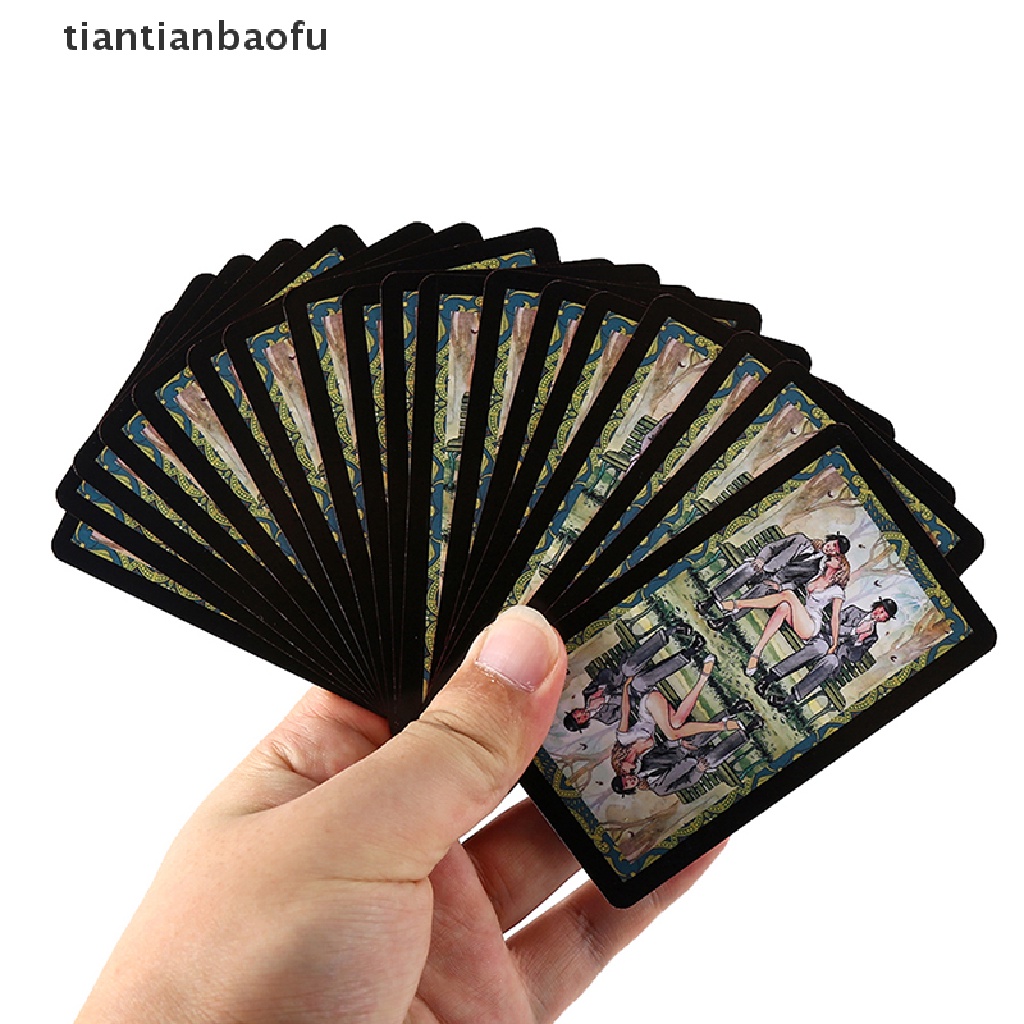 [tiantianbaofu] Besi Kotak Manara Kartu Oracle Tarot Fate Ramalan Deck Party Board Game w/Butik Manual