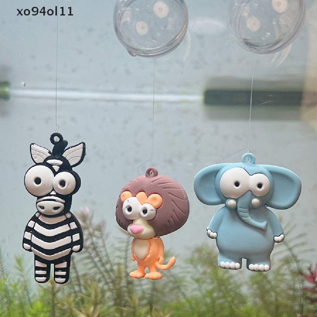 Xo Floag Ikan Dekorasi Ornamen Hewan Jerapah Zebra Singa Flamingo Aquarium Liontin Kecil Kreatif Lansekap Craft Pendant OL