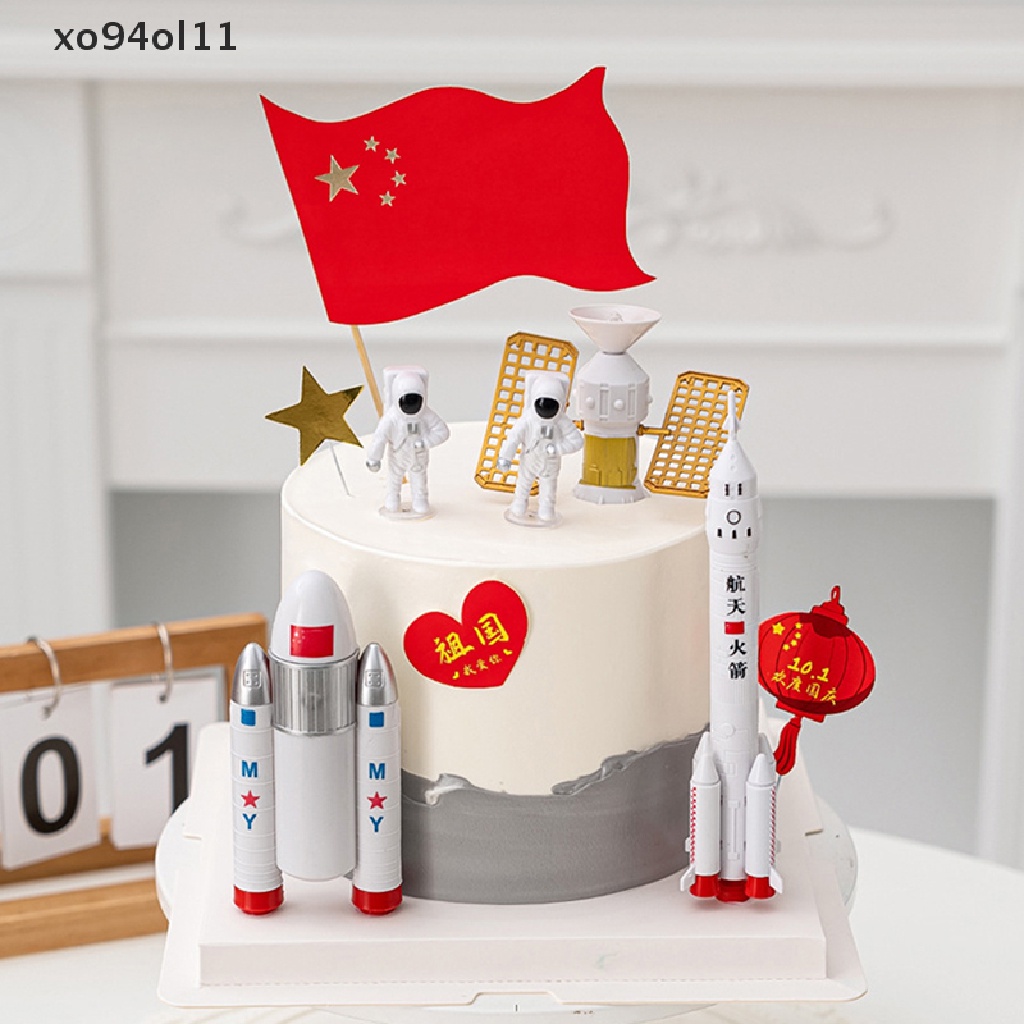 Xo 1Set Mainan Roket Seri Luar Angkasa Rocket Plane Model Astronot Satelit Mainan OL