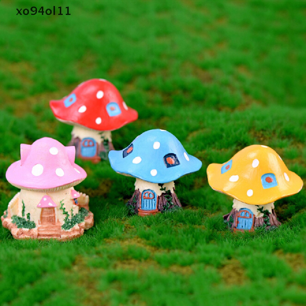 Xo Miniatur Rumah Jamur Untuk Taman Peri Gnomes Terrariums Decor OL