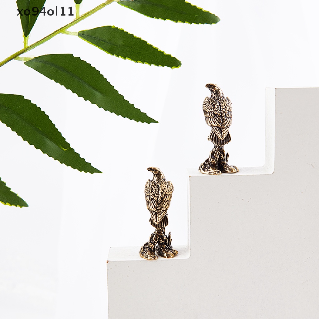 Xo 1PCS Patung Ornamen Patung Miniatur Eagle Kuningan Aksesoris Dekorasi Rumah OL