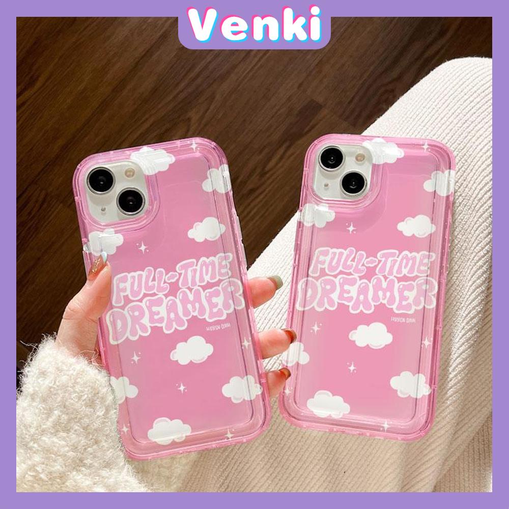 Case For iPhone 14 Pro Max Soft TPU Jelly Airbag Case Cute Pink Clouds  Camera Protection Shockproof For iPhone 14 13 12 11 Plus Pro Max 7 Plus X XR