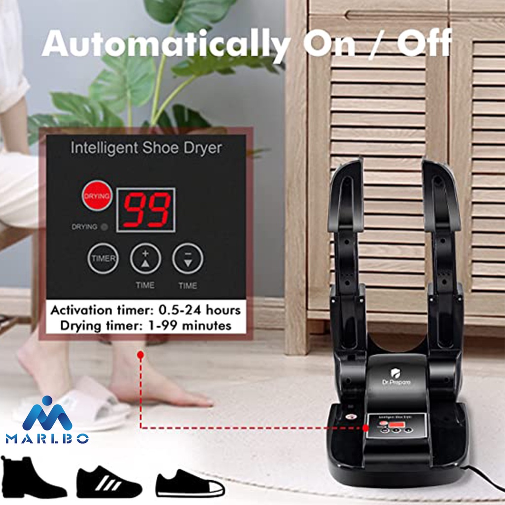 Alat Pengering Sepatu Elektrik Shoe Dryer 200W 220V - QDL-020521 - Black