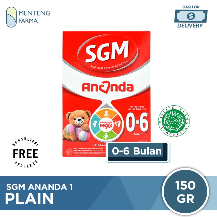 SGM Ananda 1 (0 - 6 Bulan) Formula Bayi Bubuk 150 Gram