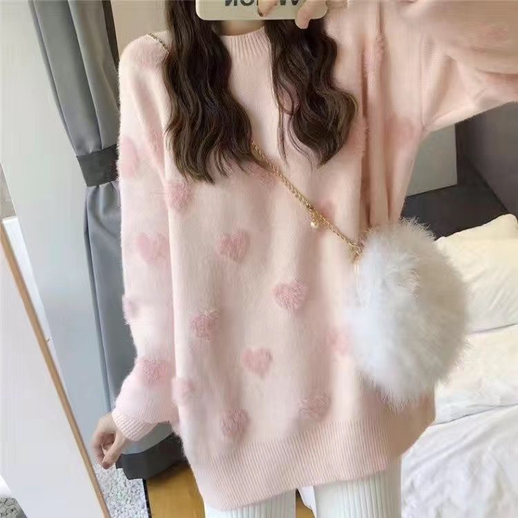 IMPORT LOVELY WINTER AUTUMN WOMAN SWEATER KNIT WOOL BLEND SWITER JAKET WANITA MUSIM DINGIN