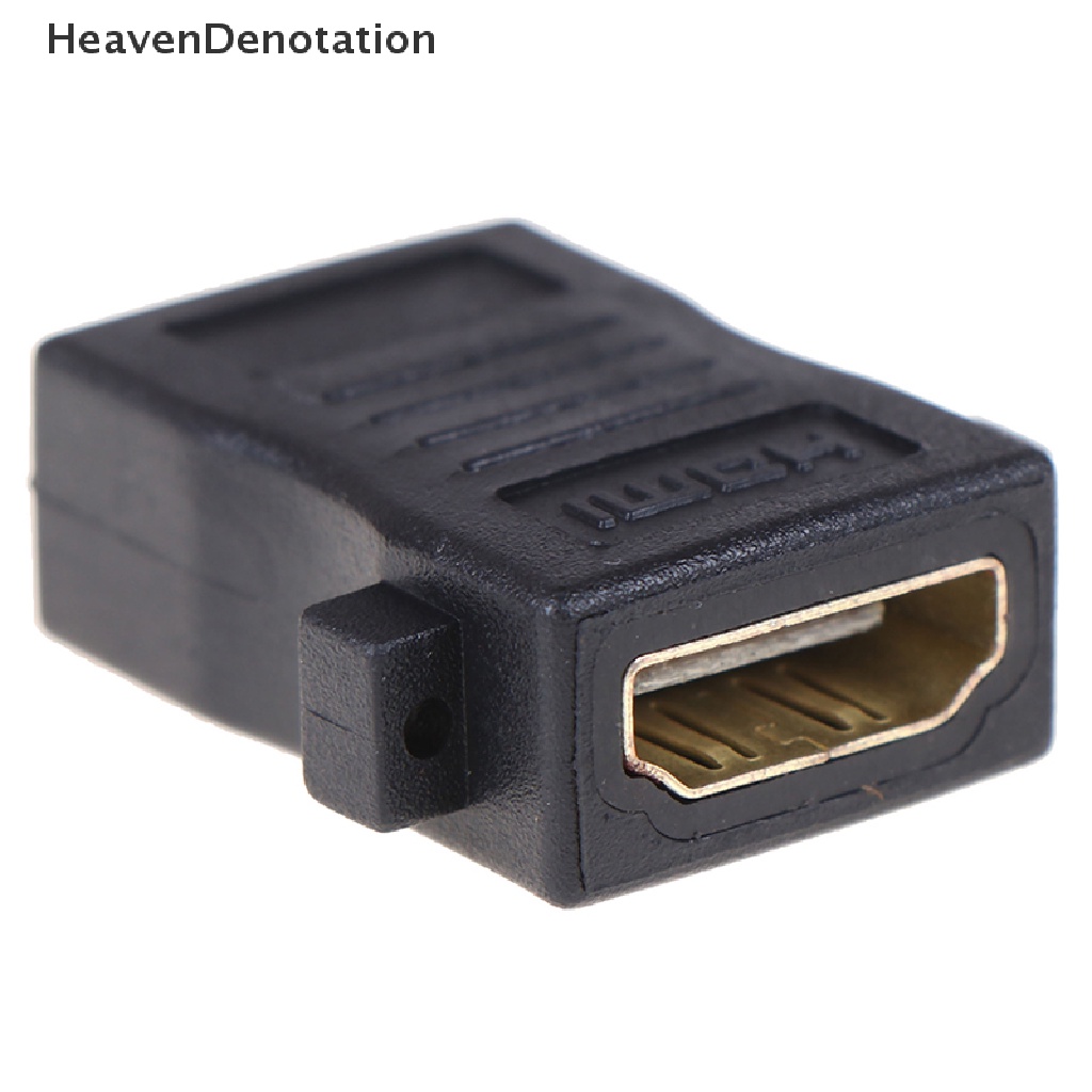 [HeavenDenotation] Konektor Adaptor Extension Coupler Dudukan Panel HDMI Female Ke Female HDV