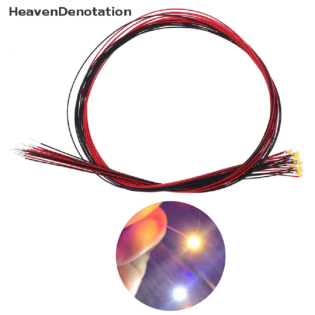 [HeavenDenotation] 10pcs 20cm t0603wm Solder micro litz wired s warm white smd Led0603 HDV