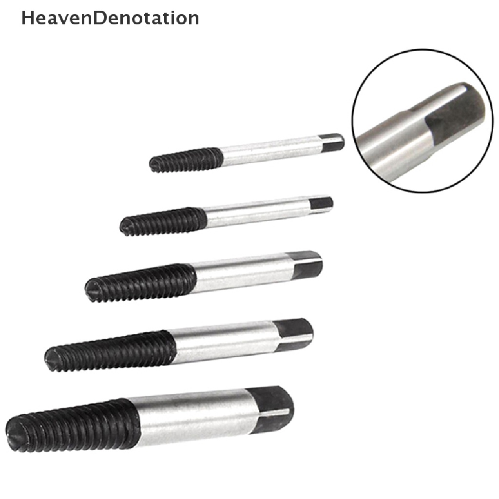 [HeavenDenotation] 5pcs/set Rusak screw extractor Mudah Keluar set Baut stud remover tools kit HDV