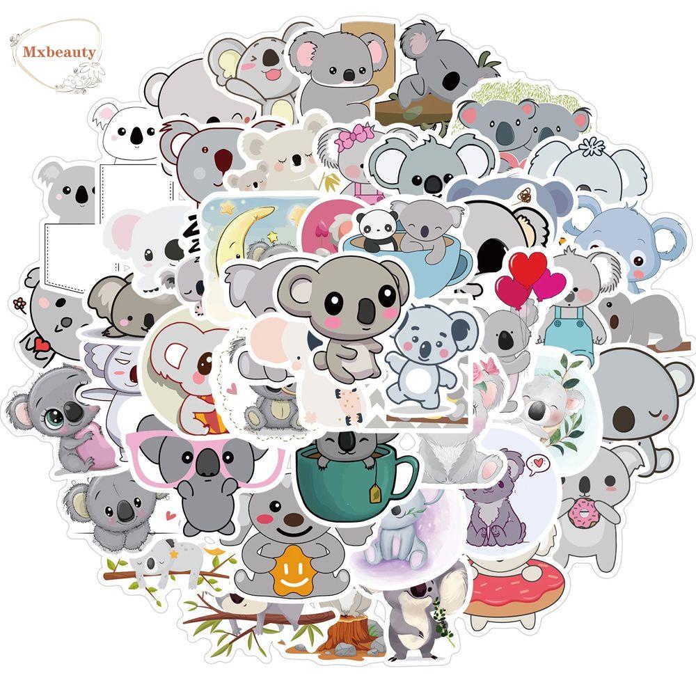 Mxbeauty Cute Koala Stiker Tahan Air Kreativitas Dekorasi Koper Kartun Skateboard Ponsel DIY Scrapbooking