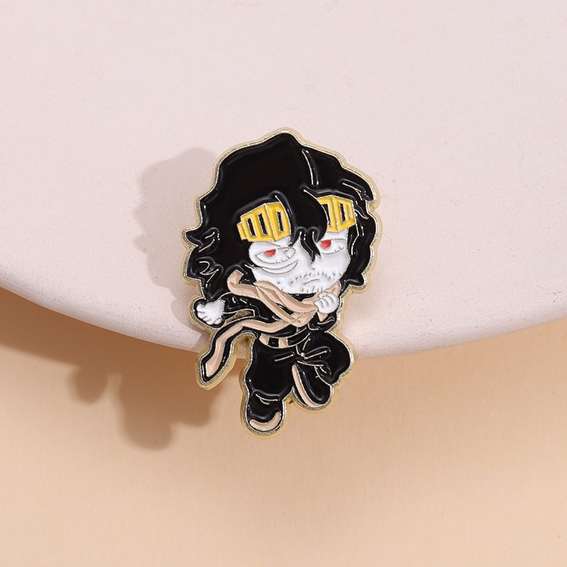 Cute Aizawa Shota Eraser Enamel Pin Fashion Kartun Aizawas Logam Bros Lencana Anime Perhiasan Pahlawanku Akademisi Fans