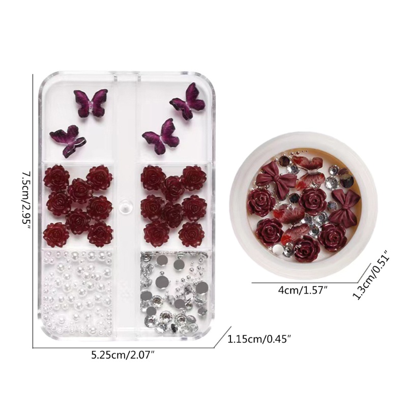 Siy 3D Color Nail Charms Auroras Camellia Nail Art Perhiasan Elegan Manicure Resin Desain Bunga DIY Kuku Pernikahan Kuku Ch