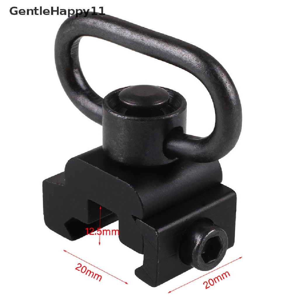 Gentlehappy QD Sling Swivel Mount Push Button 1-1/4alas Dudukan Rel 20mm Picany Rail id