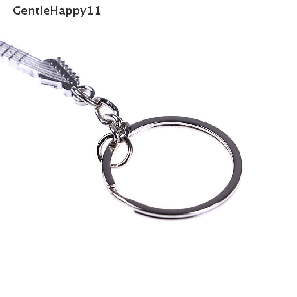 Gentlehappy Kreatif Logam Gitar Elektrik mini Gantungan Kunci key chain Gantungan Kunci Hadiah id