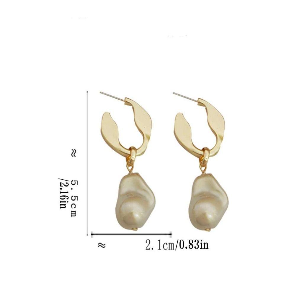 Mxbeauty Wanita Menjuntai Anting-Anting Indah Sederhana Mutiara Trendi Niche Desain Fashion Perhiasan Gadis Hadiah Berlian Imitasi Gaya Korea Earrings