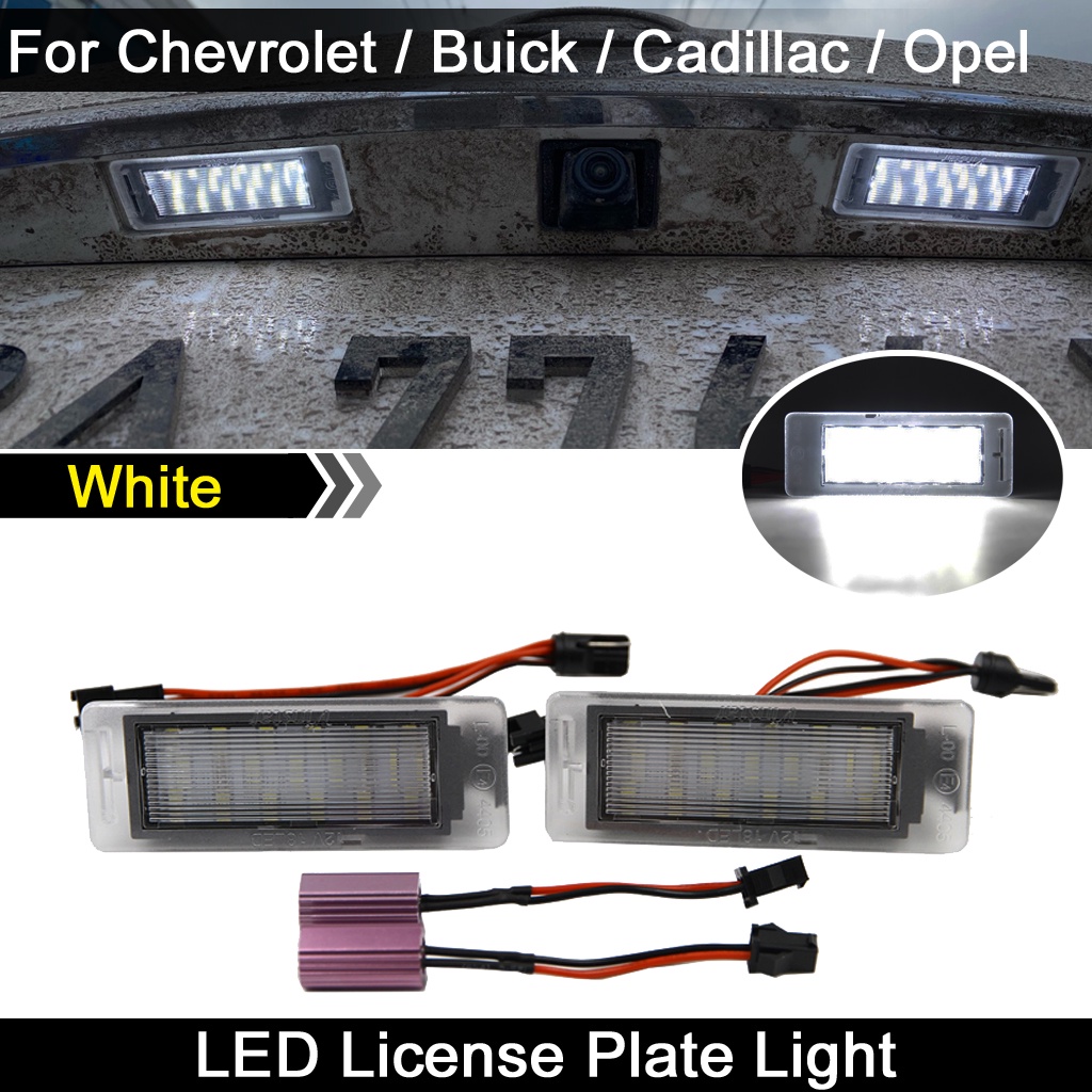 2pcs Lampu Plat Nomor LED Putih Untuk Opel Mokka Untuk Cadillac CTS Untuk Chevrolet Camaro Untuk Buick Enclave Untuk GMC Medan