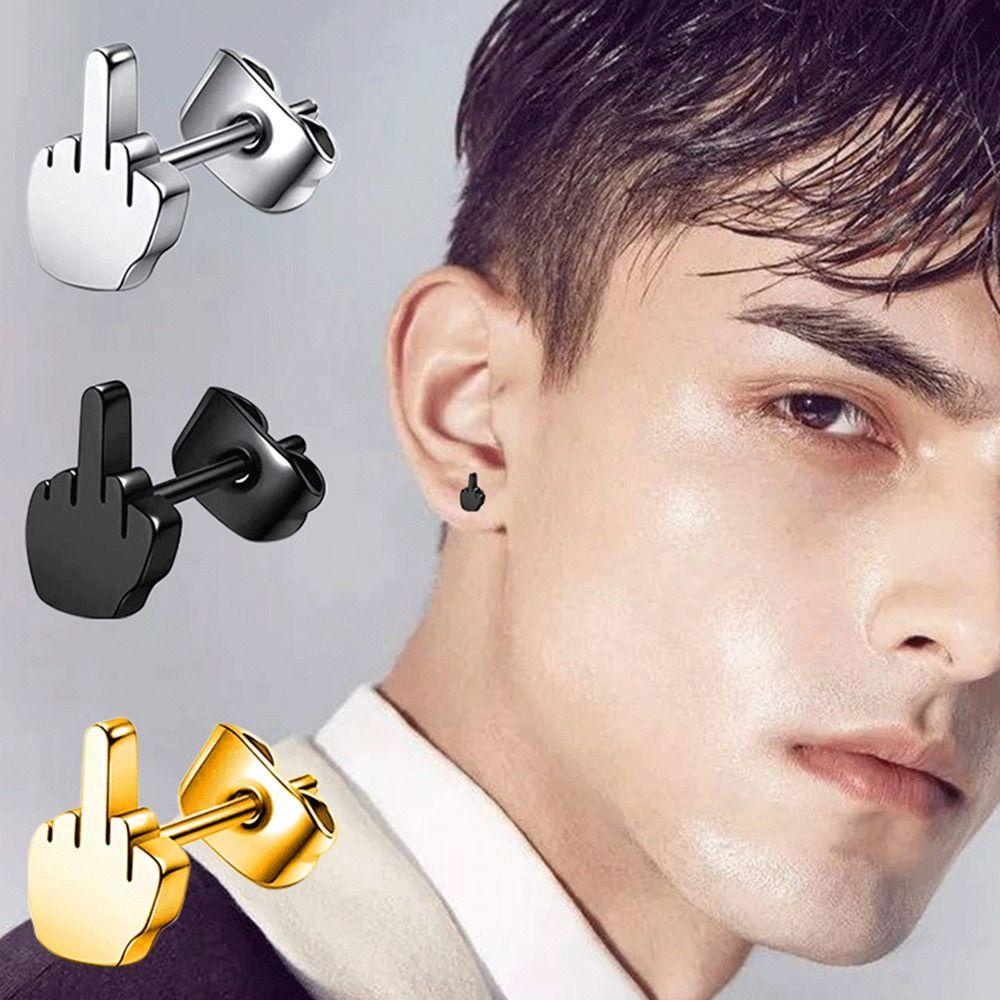 Mxbeauty Jari Tengah Up Anting-Anting Dilepas Minoritas Hadiah Pesta Punk Street Wear Aksesoris Pria