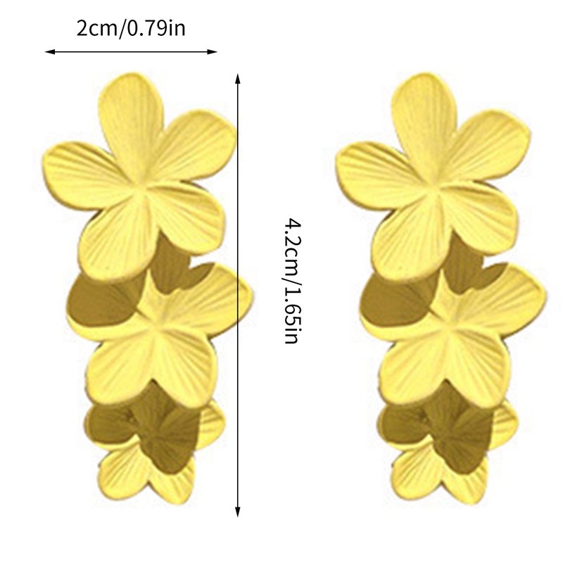 Korea Ins Baru Anting Kelopak Bunga Aksesoris Gadis
