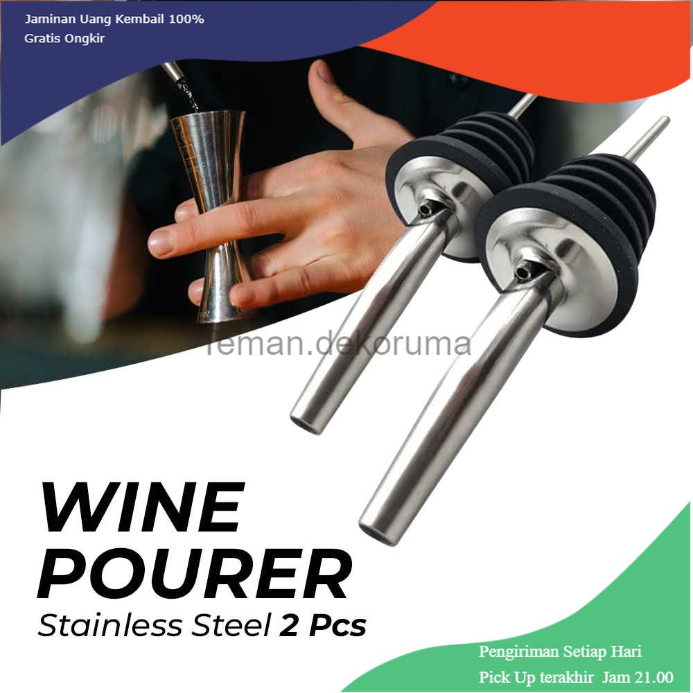 TD - RTG HALOJAJU Wine Pourer Bar Cocktail Stainless Steel 2 PCS - 11345